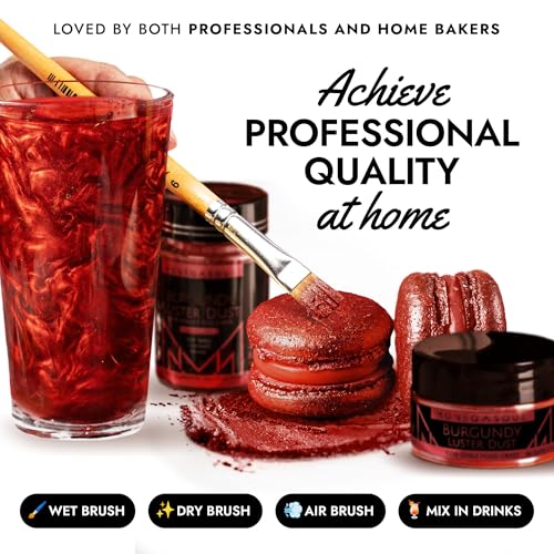 Burgundy Red Edible Glitter for Drinks & Cakes