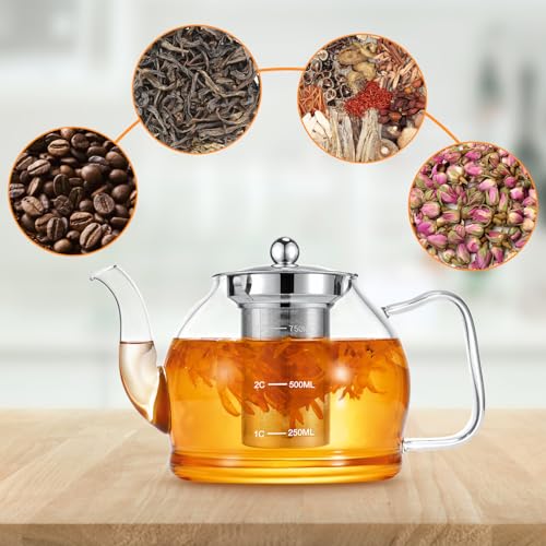 STNTUS Glass Teapot With Infuser (800ml/27oz)