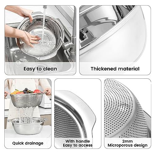 304 Stainless Steel Fine Mesh Colander Set