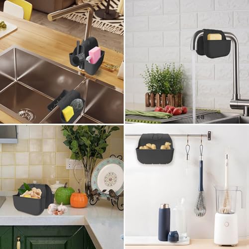 Sponge Holder for Kitchen Sink (Black)