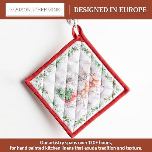 Pot Holders 100% Cotton Potholders (114 - Christmas Tradition / 8" x 8" (Pot Holder Pack of 1))