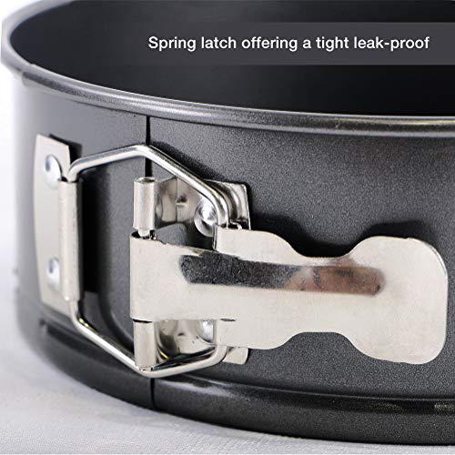 Springform Pan Set 7 Inch Cheesecake Pan Leakproof Round Baking Cake Mold Deep Dish with Removable Bottom Insta Pot Pressure Cooker with 30 Pcs Parchment Paper Liners (7 inch)