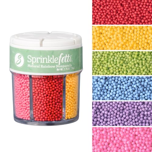 Dye Free Rainbow Nonpareils 6 Cell Variety (2.75 Ounce)