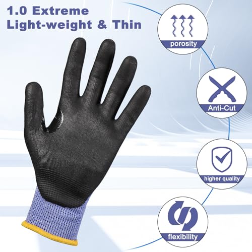 Level 5 A4 Cut Resistant Work Gloves (12 Count)