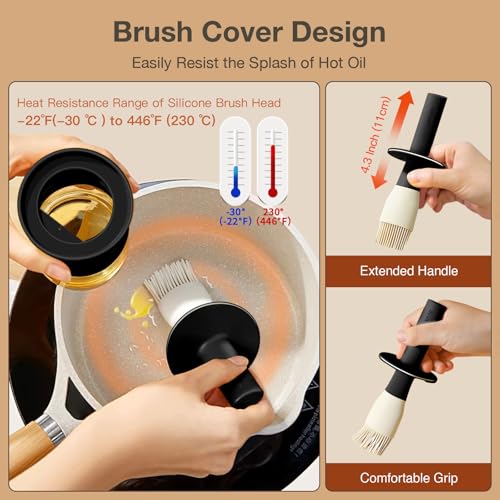 Oil Dispenser with Brush for Kitchen (02_Black)