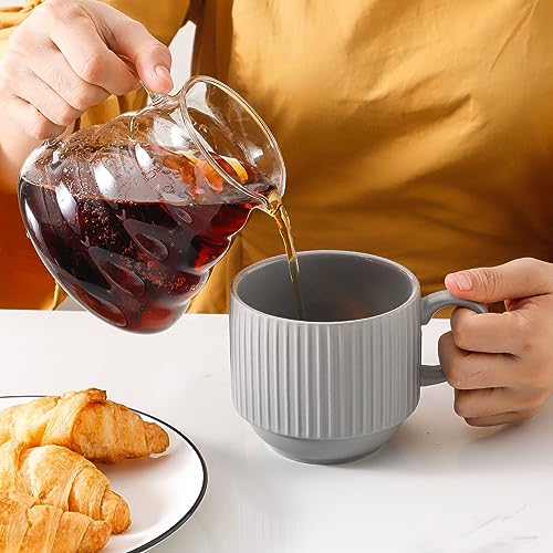 Coffee Mugs Set (Gray / 15 Ounces)