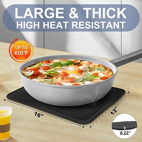XXL Silicone Trivet 16x12 Inch (4 Count)