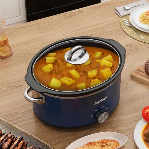 3 Quart Slow Cooker & Mini Food Warmer with 3 Heating Settings