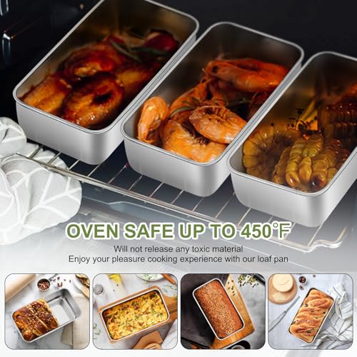 Loaf Pan 9 x 5 Inch Stainless Steel Bread Pan (10 Count)