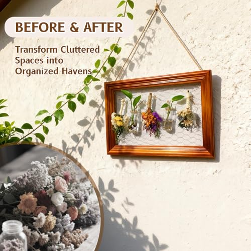 Rustic Herb & Flower Drying Rack (Photo Frame Flower Decorative Stand-wire)