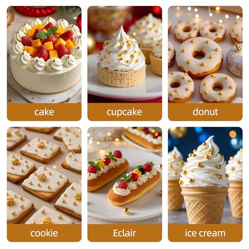 Edible Gold Pearl Sprinkles for Cake Decorating (Gold Pearl)