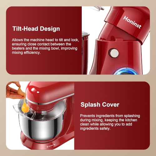4QT Electric Stand Mixer (Red)