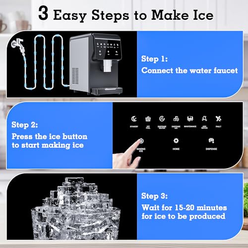 Nugget Ice Maker Machine 80LB (80Lbs/24H / Nugget Ice Maker)