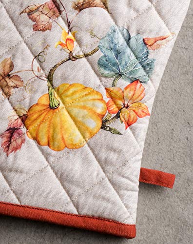 Maison d'Hermine Oven Gloves 100% Cotton Oven Mitt (096 - Potiron / 7.5" x 13" (Oven Mitt))
