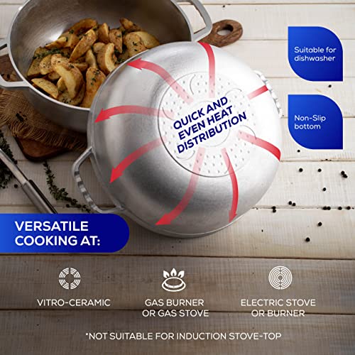 1.8 QT / 1.7 Liter) Small Caldero Pot with Lid, Cast Aluminum Rice & Cooking Pot, 6 Cup Capacity for Rice, Beans, Sauces, Sides & Small-Batch Cooking