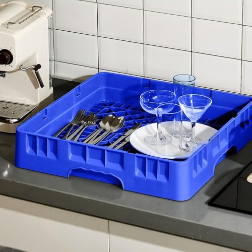 1 Pack Commercial Dishwasher Tray Rack (Blue / Basic Edition)