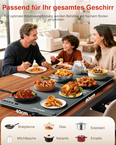 Warming Mat for Food (Dark Gray / X-Large)