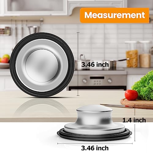 2PCS Kitchen Sink Stopper and Kitchen Sink Drain Strainer (Silver)