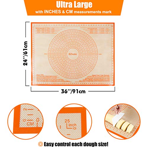 Silicone Pastry Mat 34X26 inch Baking mat Perfect for Dough