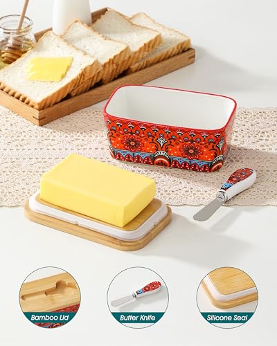 KRVI Butter Dish with Lid (Marrakech Bloom)