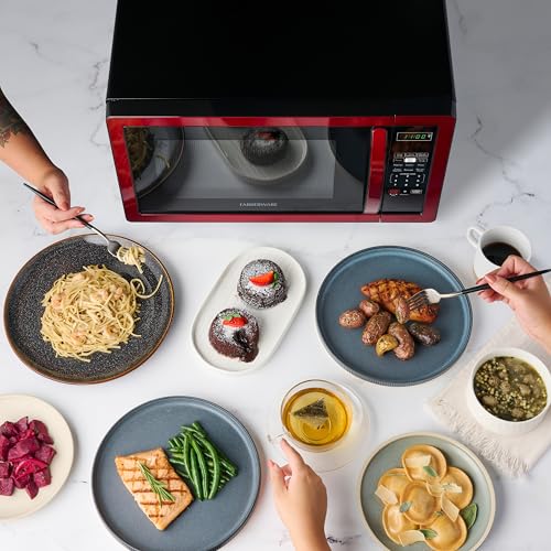 1.1 Cu. Ft. Countertop Microwave Oven (1.1 Cu. Ft. / Metallic Red)