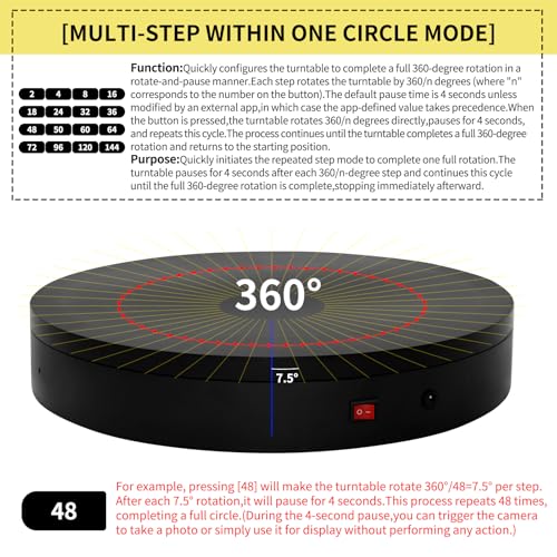 12.6In Remote Motorized Electric Turntable Rotating Display Stand Rotating Platform Photography Turntable motorized lazy susan base giratoria para for Photography