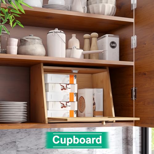 Large Bread Box for Kitchen Counter (Natural / Large-1_Tier)