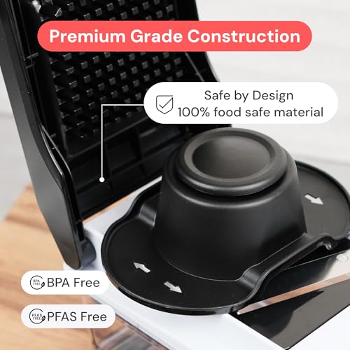 Pro Core Vegetable Chopper & Mandoline Slicer (White/Black / 9-in-1)