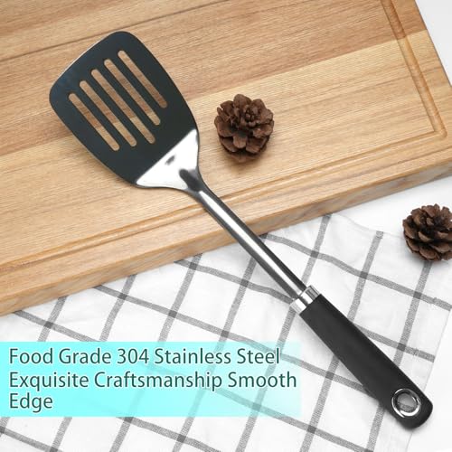 Stainless Steel Slotted Turner Spatula (Z-Black Turner Spatula)
