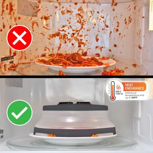 Magnetic Microwave Splatter Cover (10 Inch - Compact Microwaves - Graphite)