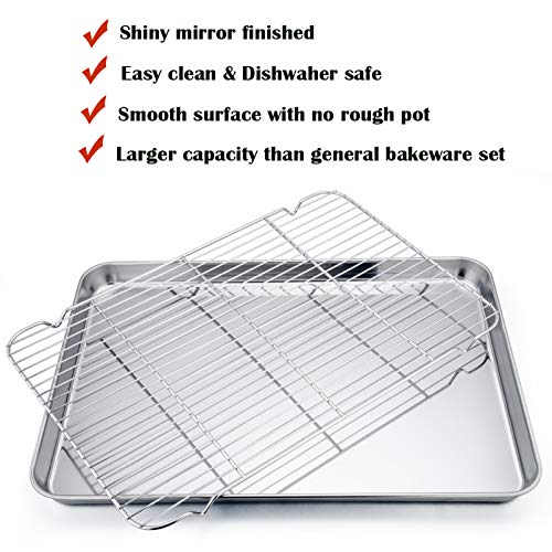 Stainless Steel Baking Sheet with Rack Set for Cookie (19.6 Inch)
