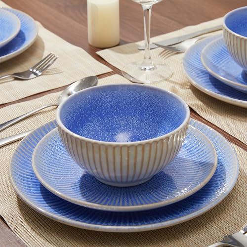 Ceramic Dinnerware Sets for 4 (Blue / Set (12pcs))