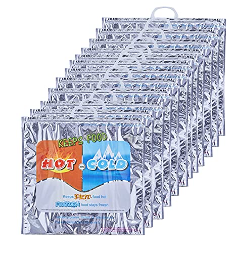 Hot and Cold Insulated Bags for Food Delivery (X Large (Grocery Size))