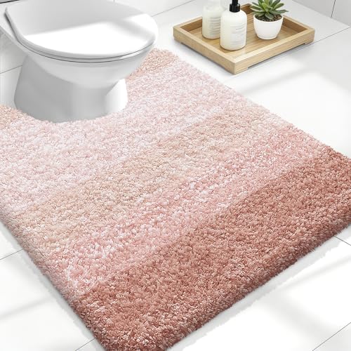 Luxury Toilet Rugs U (24" X 20" Contour Rug / Peach)