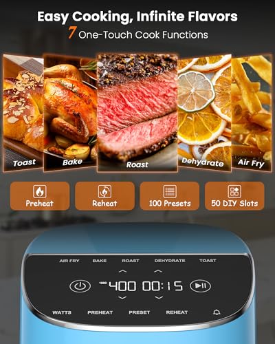 Brio Plus Air Fryer 8 Qt (8 quart / Cozy Blue)
