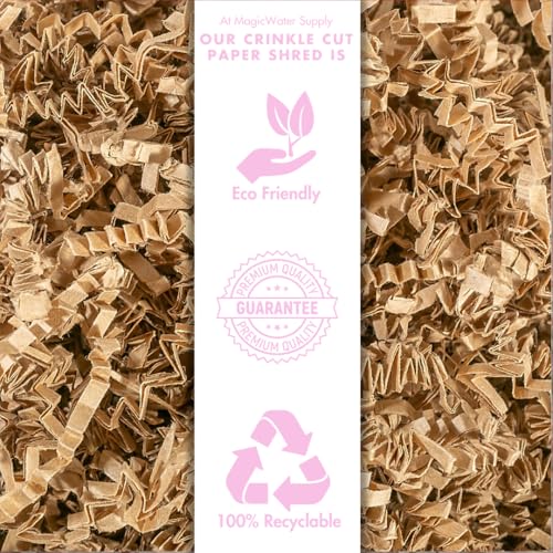 MagicWater Crinkle Cut Paper Gift Basket Filler (Kraft Brown)