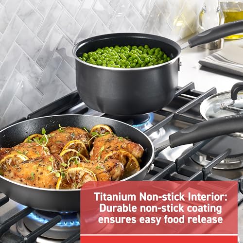 Signature Nonstick Pots and Pans Set 12 Piece (Nonstick Onyx / 12-Piece)
