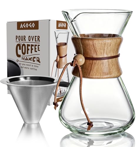 Pour Over Coffee Maker Set (Slim Shape / 28 Ounces)