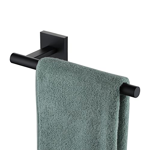 Towel Bar Matte Black Bathroom Hardware Hand Towel Rails Wall Mounted Kitchen Toilet Cabinet Paper Holder (Matte Black / 1 Pack)