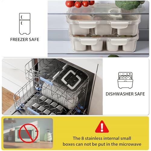 Snackle Box Container (8 Compartment (13.38"L x 9.25"W x 3.54"H))