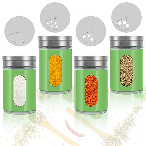 2pcs Salt and Pepper Shakers (Green)