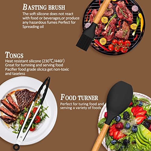 Kitchen Cooking Utensils Set (Black)