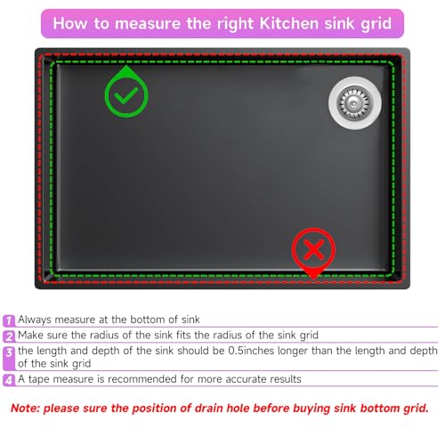 23.2'' x 11.6'' Stainless Steel Sink Protectors with Rubber Feet (1-Pack-23.2''x14.5'')