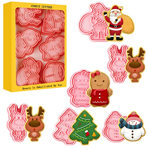 3D Holiday Cookie Cutters (6Packs Christmas Holiday Cookie)