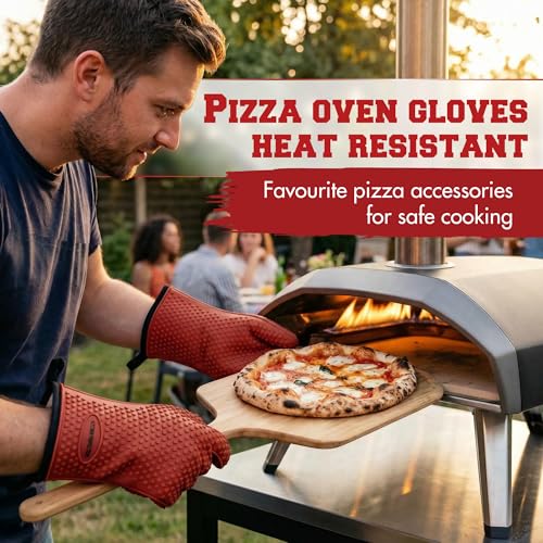 Silicone Pizza Oven Gloves (Legacy Red / One Size Fits Most)
