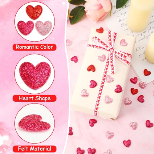 500 Pcs Red Rose Pink Valentine's Day Confetti Glitter Decor (Rose Red Pink)