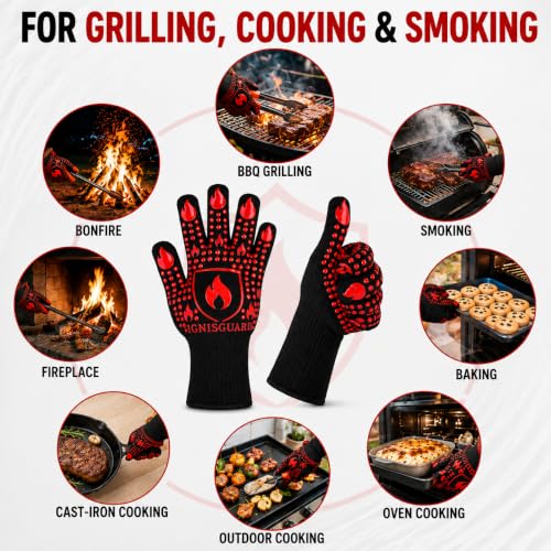 BBQ & Grill Gloves (Red / Large)
