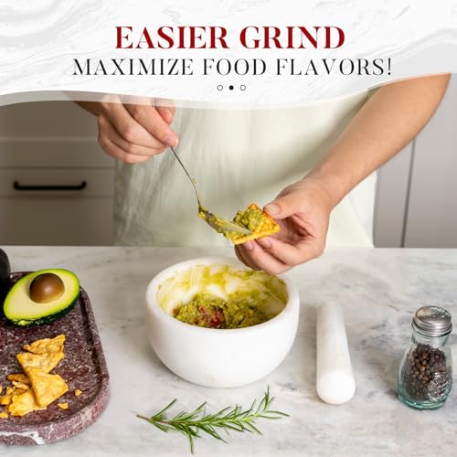 Marble Mortar and Pestle Set