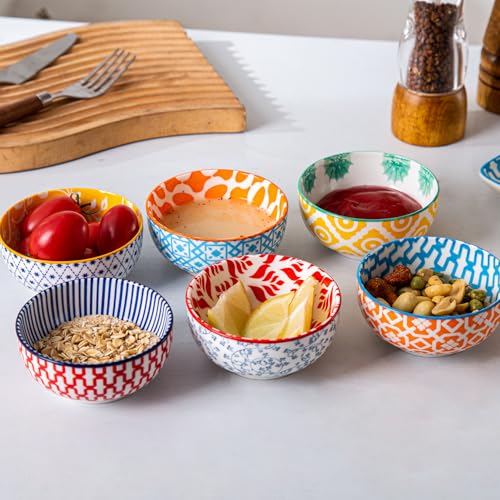 4 Oz Ceramic Mini Dipping Bowls Set of 6 (6 Count)