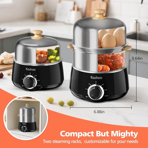 Hard Boiled Egg Cooker (Black / 2-Tier)
